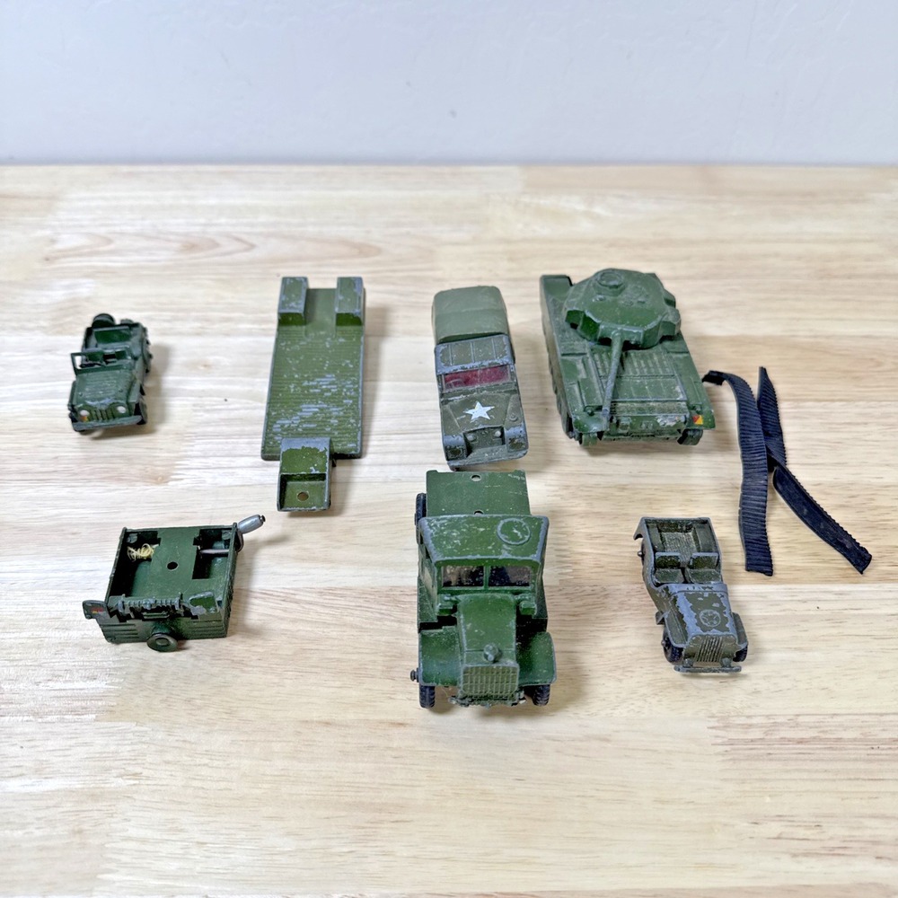 Vintage Diecast Military Army Vehicles Toys Lot Dinky Corgi Matchbox